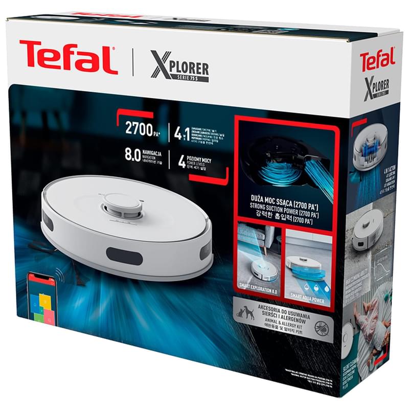 Робот пылесос Tefal 75S RG-8577WH - фото #10, Technodom.kz