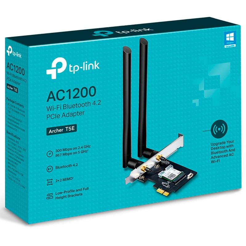 Сетевая карта TP-Link Archer T5E, AC1200, 867/300 Mbps (Archer T5E) - фото #1, Technodom.kz