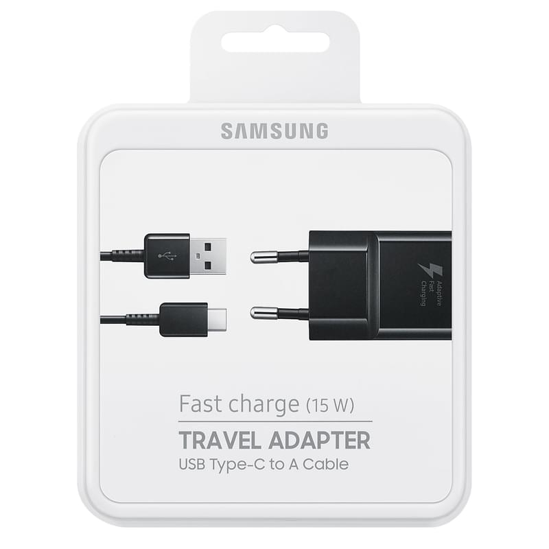 Сетевое зарядное устройство 1*USB, 2A + каб. Type-C, Samsung, Fast Charge, Черный (EP-TA20EBECGRU) - фото #5, Technodom.kz