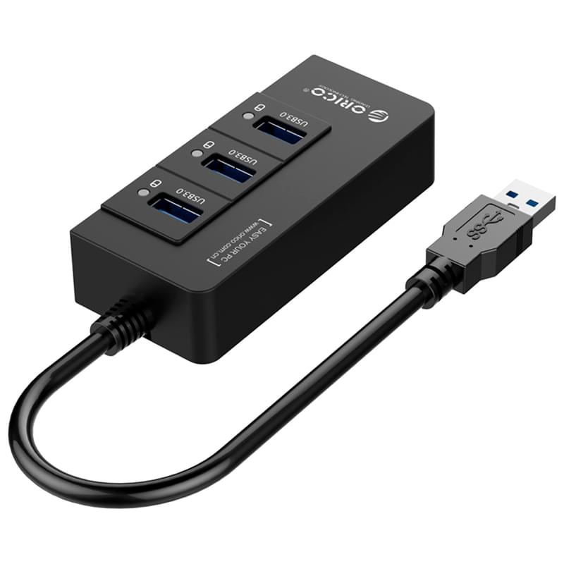 Сетевой адаптер ORICO, USB 3.0x3 - до 1 Gbps (HR01-U3-V1-BK-BP) - фото #2, Technodom.kz