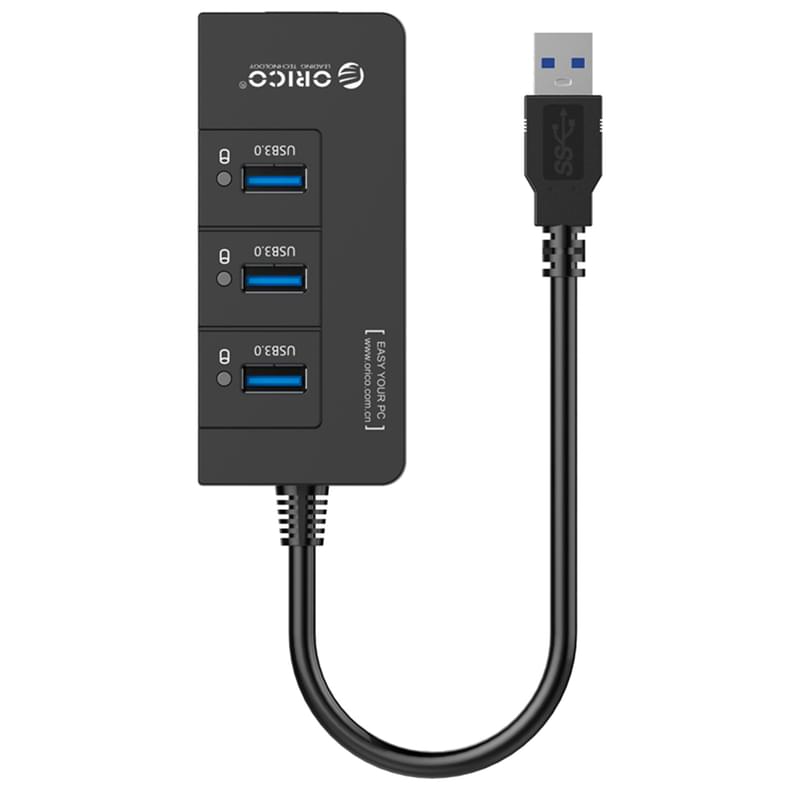 Сетевой адаптер ORICO, USB 3.0x3 - до 1 Gbps (HR01-U3-V1-BK-BP) - фото #4, Technodom.kz