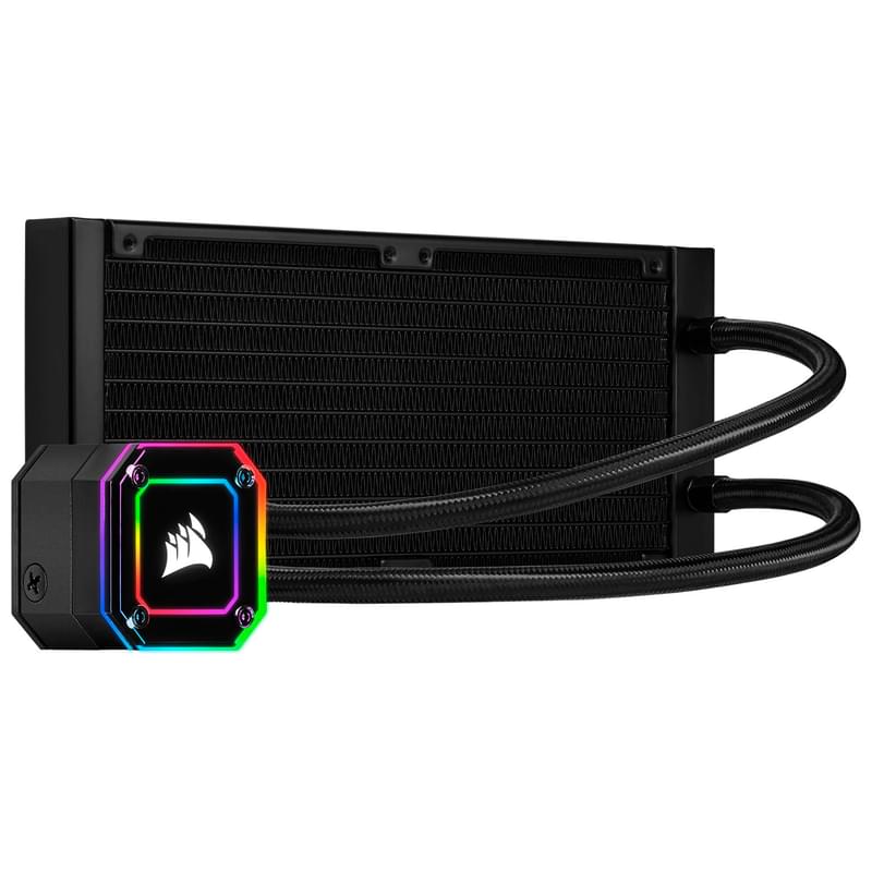 Система жидкостного охлаждения для CPU Corsair iCUE H100i 240 RGB ELITE BK (LGA1700/AM5) - фото #1, Technodom.kz