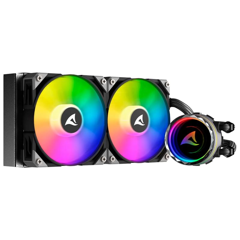 Система жидкостного охлаждения для CPU Sharkoon S80 RGB (LGA1700/AM5) - фото #2, Technodom.kz