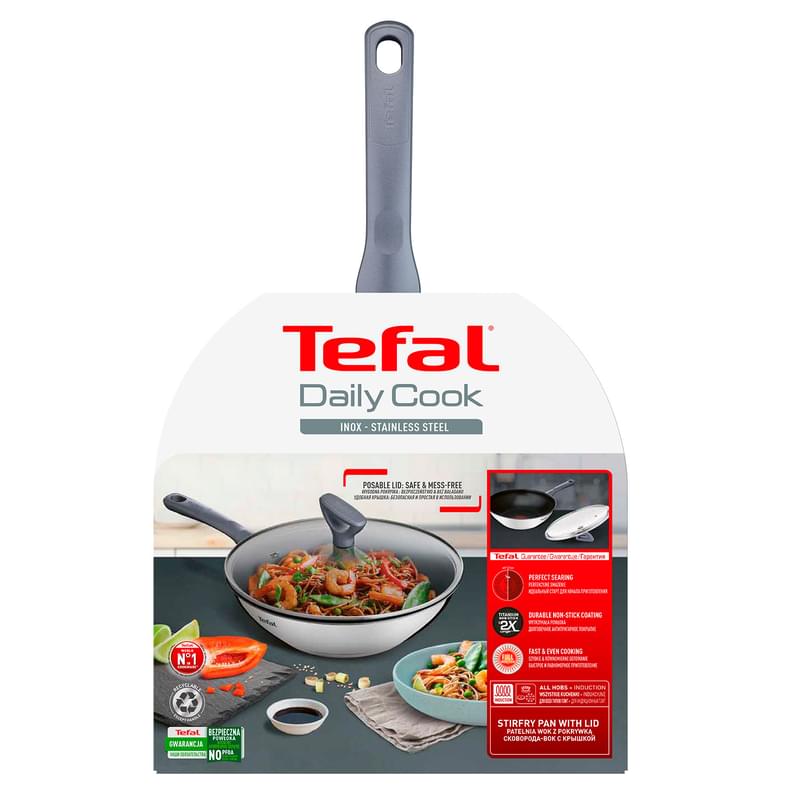 Сковорода Вок 28см Daily Cook Tefal G7309955 - фото #5, Technodom.kz