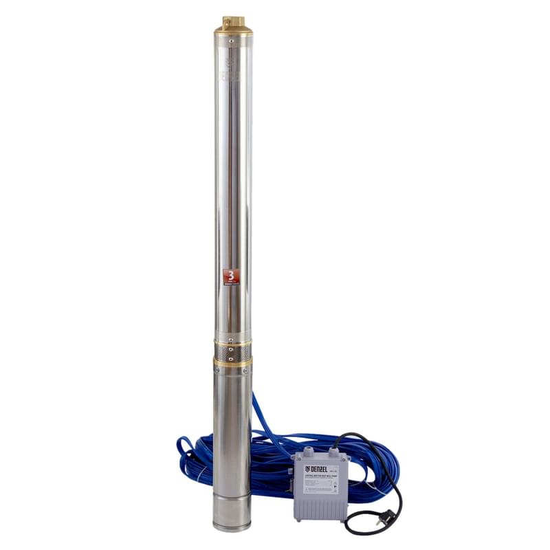 Скважинный насос DWC-4-140, центробежный, диаметр 4", 2200 Вт, 6000 л/ч, напор 140 м Denzel - фото #1, Technodom.kz