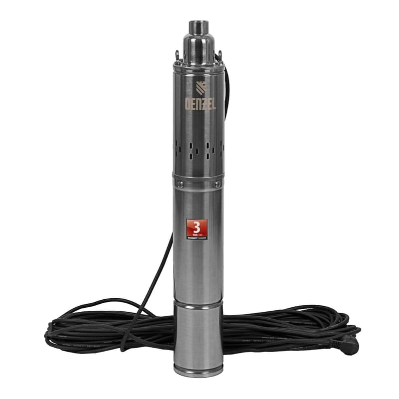 Скважинный насос DWS-4-150, винтовой, диаметр 4", 1300 Вт, 2000 л/ч, напор 150 м Denzel - фото #1, Technodom.kz