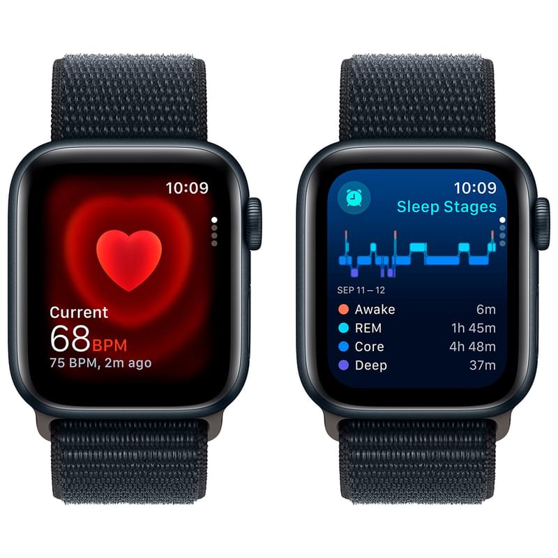 Смарт-часы Apple Watch SE 2023, 40mm Midnight Aluminium Case with Midnight Sport Loop (MRE03) - фото #3, Technodom.kz