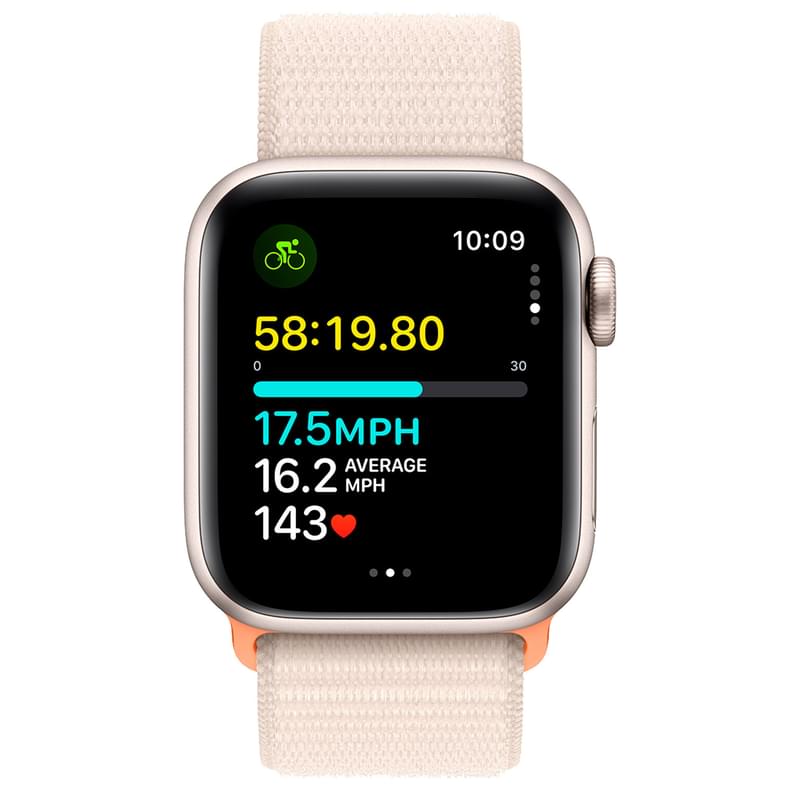 Смарт-часы Apple Watch SE 2023, 40mm Starlight Aluminium Case with Starlight Sport Loop (MR9W3) - фото #2, Technodom.kz