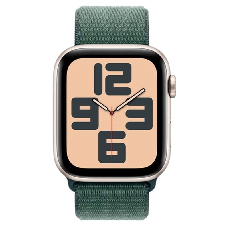 Apple Watch SE Смарт сағаты, GPS 40mm Starlight Aluminium Case with Lake Green Sport Loop - фото #1, Technodom.kz