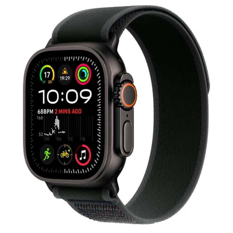 Смарт-часы Apple Watch Ultra 2 GPS + Cellular 49mm Black Titanium Case with Black Trail Loop - M/L (MX4V3) - фото #0, Technodom.kz