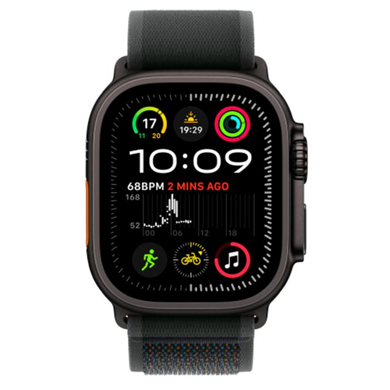 Apple Watch Ultra 2 Смарт сағаты, GPS + Cellular 49mm Black Titanium Case with Black Trail Loop - S/M - фото #1, Technodom.kz
