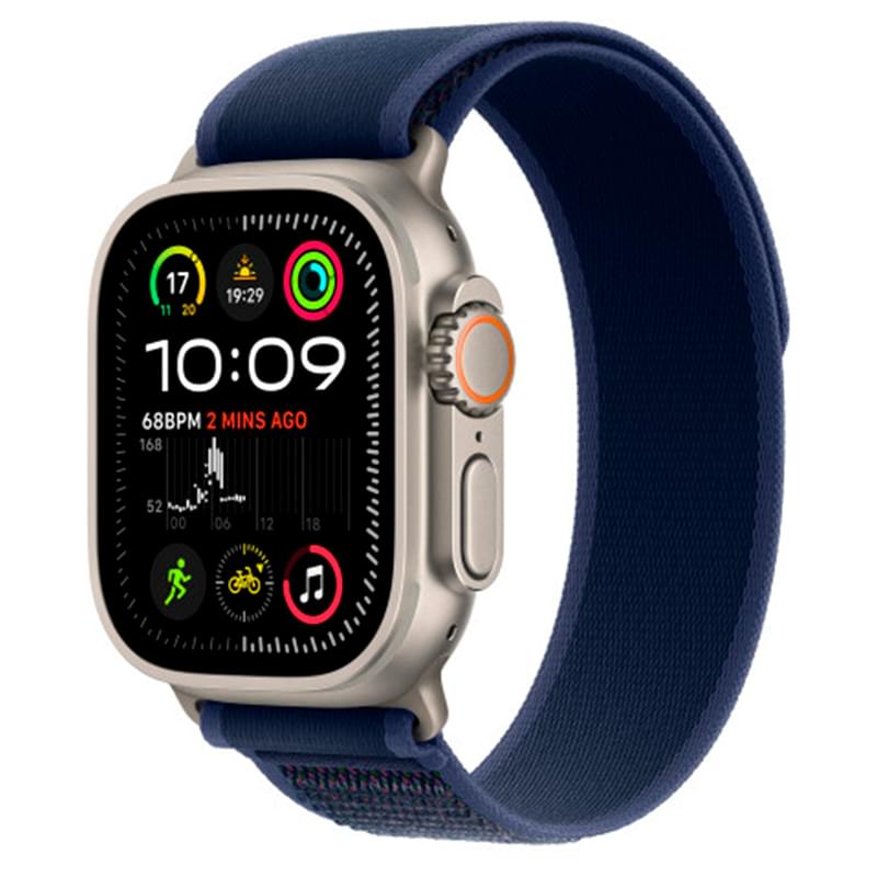 Смарт-часы Apple Watch Ultra 2 GPS + Cellular 49mm Natural Titanium Case with Blue Trail Loop - M/L (MX4L3) - фото #0, Technodom.kz