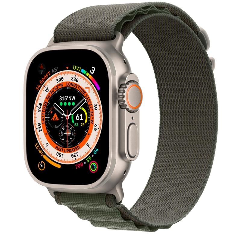 Смарт-часы Apple Watch Ultra, 49mm Titanium Case with Green Alpine Loop - Small (MNHJ3RB/A) - фото #0, Technodom.kz