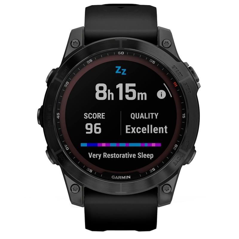 Смарт-часы Garmin Fenix 7 Sapphire Solar, Carbon Gray DLC Titanium with Black Band (010-02540-21) - фото #1, Technodom.kz