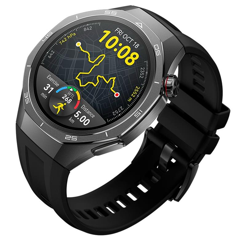 Huawei GT5Pro (46mm) Смарт сағаты,Black Fluoroelastomer Strap - фото #6, Technodom.kz