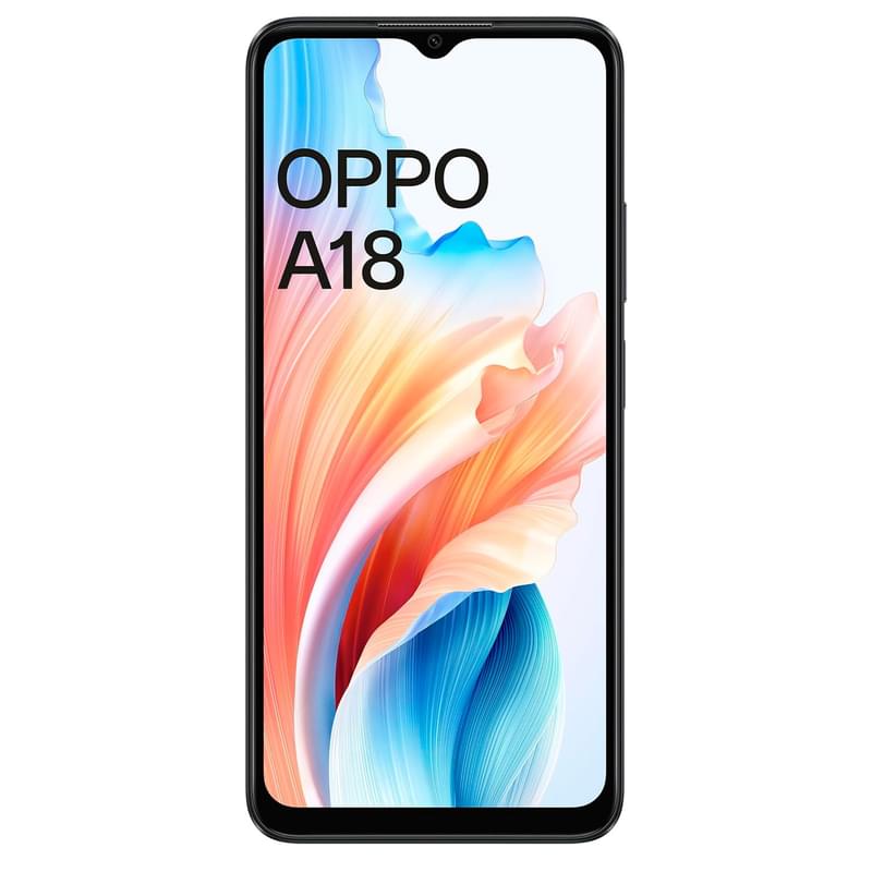 Смартфон OPPO A18 4/128GB Glowing Black - фото #1, Technodom.kz