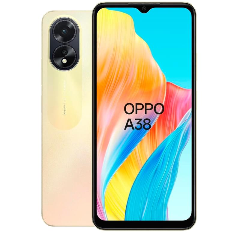 Смартфон OPPO A38 4/128GB Glowing Gold - фото #0, Technodom.kz