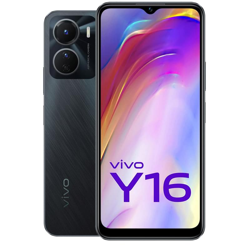 Смартфон Vivo Y16 3/32GB Stellar Black - фото #0, Technodom.kz