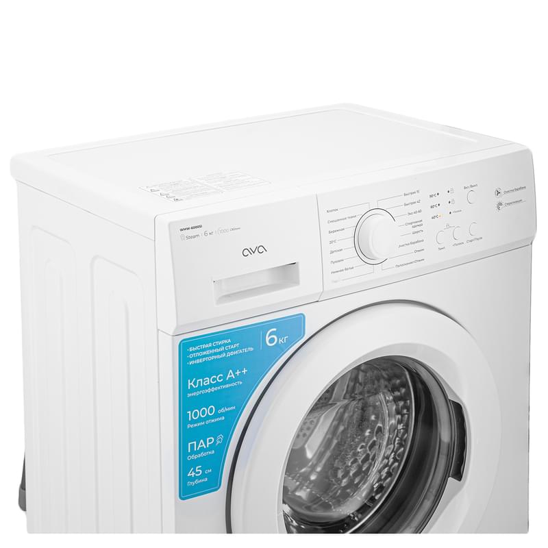 Кір жуғыш машина AVA WMW-6000SI - фото #3, Technodom.kz