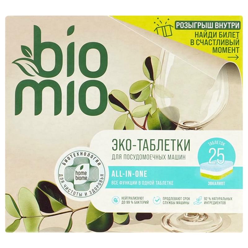 Таблетки для посудомоечной машины BioMio BIO-TABS MULTI Эвкалипт 16г / 25шт - фото #0, Technodom.kz