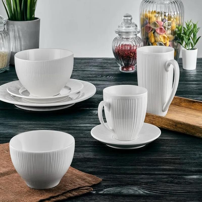 Тарелка десертная белая фарфор Адела 20,5см RRC RRC000022 - фото #4, Technodom.kz