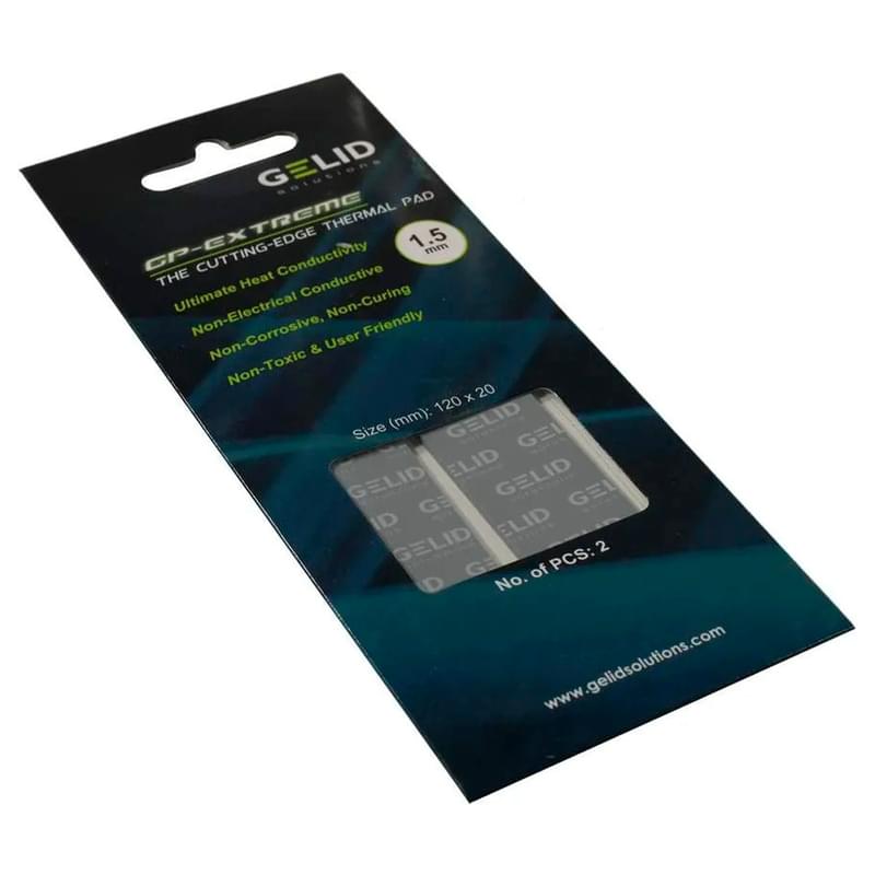 GELID GP-EXTREME жылу төсеуі 120x20x1,5mm 2,8g/cm3 2pcs [TP-VP05-C] - фото #2, Technodom.kz