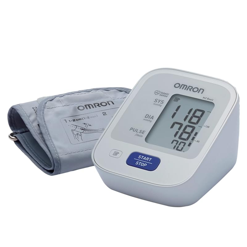 Тонометр автоматический на плечо Omron M2 Basic HEM-7121-ARU (манжета 22-32 см, адаптер) - фото #0, Technodom.kz