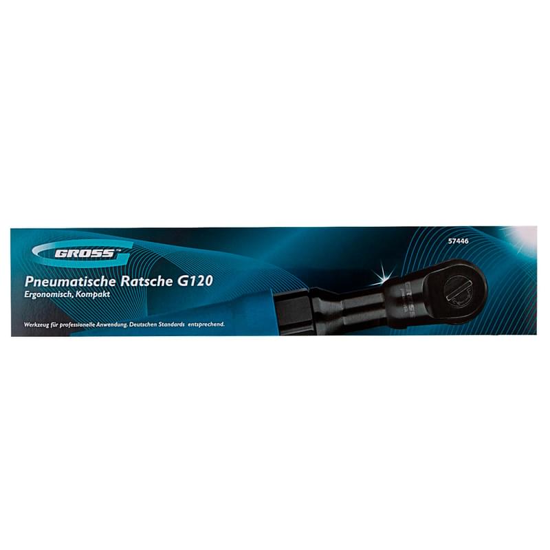 Трещотка пневматическая Gross G120, 1/2", 122Нм, 160 об/мин (57446M) - фото #3, Technodom.kz