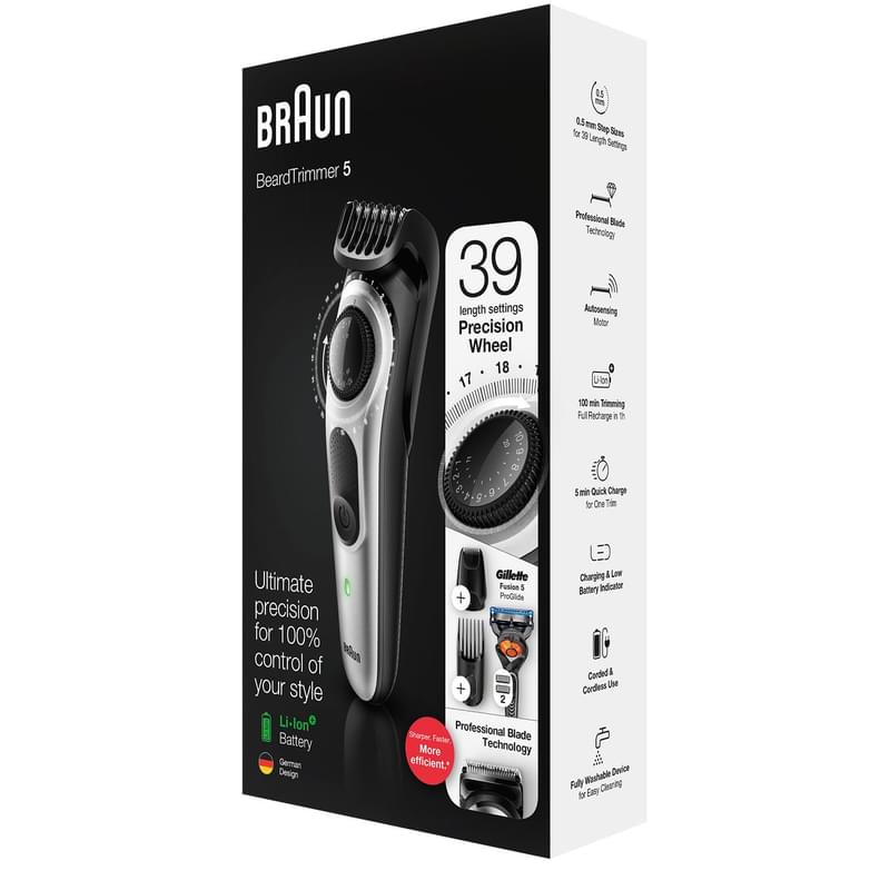 Триммер Braun BT-5265 BLK/MTSILV - фото #1, Technodom.kz