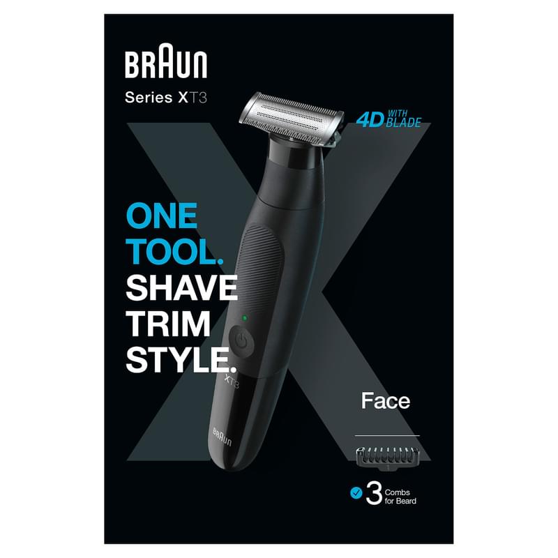 Braun XT3100 Series X сақал-мұрт пен денеге арналған гибридті триммері - фото #3, Technodom.kz Braun XT3100 Series X сақал-мұрт пен денеге арналған гибридті триммері - фото #3, Technodom.kz