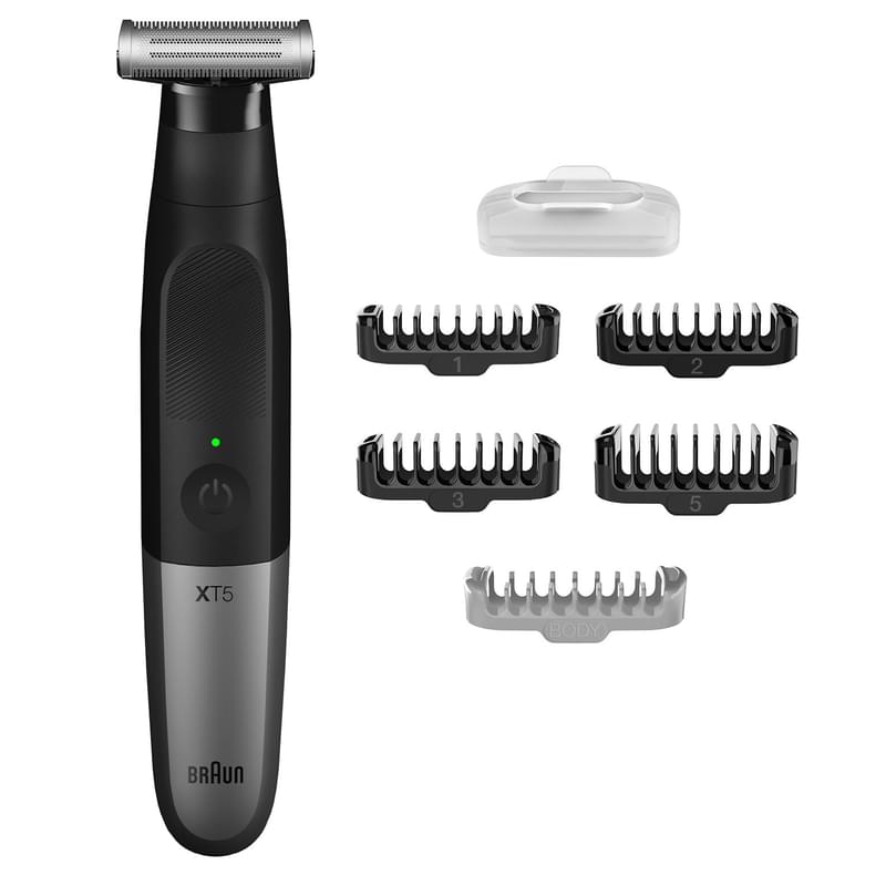 Braun XT5100 Series X сақал-мұрт пен денеге арналған гибридті триммері, 5 саптама, күміс түсті - фото #0, Technodom.kz