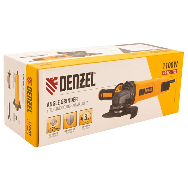 Denzel AG125-1100 бұрышажарлағыш машинасы, 1100 Вт, 125 мм, желілік (26906M) - фото #13, Technodom.kz