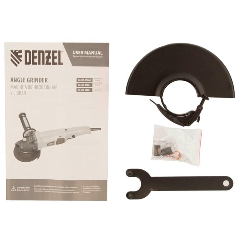 Denzel AG125-1100A бұрышажарлағыш машинасы, 1100 Вт, 125 мм, желілік (26908M) - фото #8, Technodom.kz