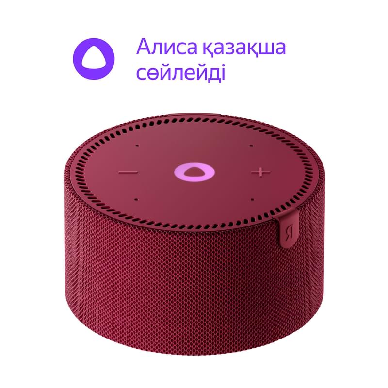 Яндекс Станциясы, Мини Жаңа, ақылды колонкасы, Қызыл анар (YNDX-00021RED) - фото #0, Technodom.kz