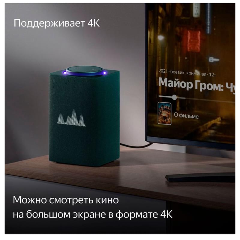 Умная колонка Яндекс Станция Макс с Алисой, c Zigbee, Зеленый (YNDX-00053 Green) - фото #6, Technodom.kz