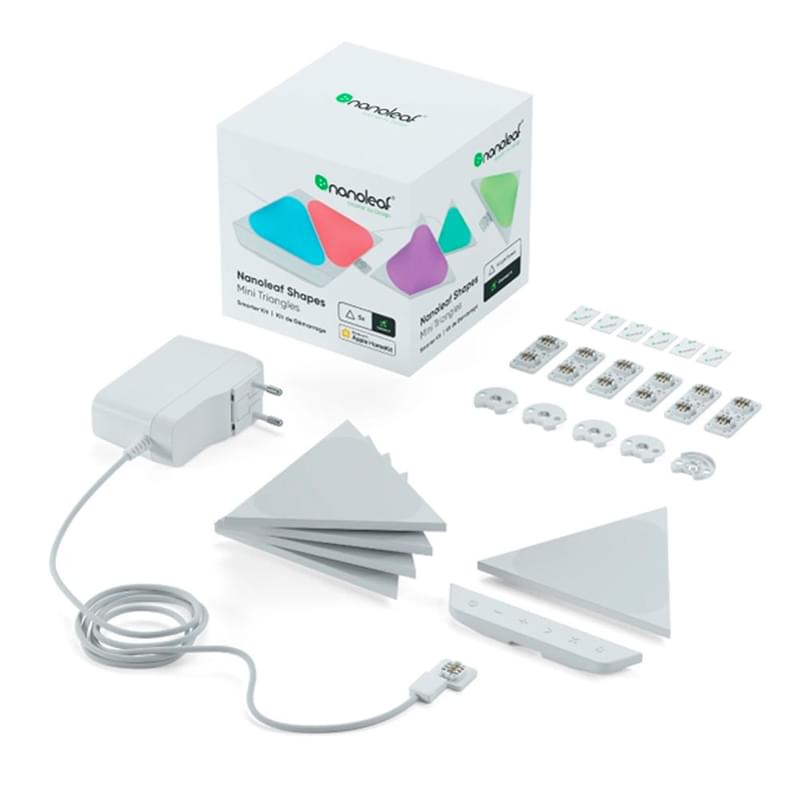 Умная система освещения Nanoleaf Shapes Triangles Mini - 5 панелей (NL48-5002TW-5PK) - фото #0, Technodom.kz