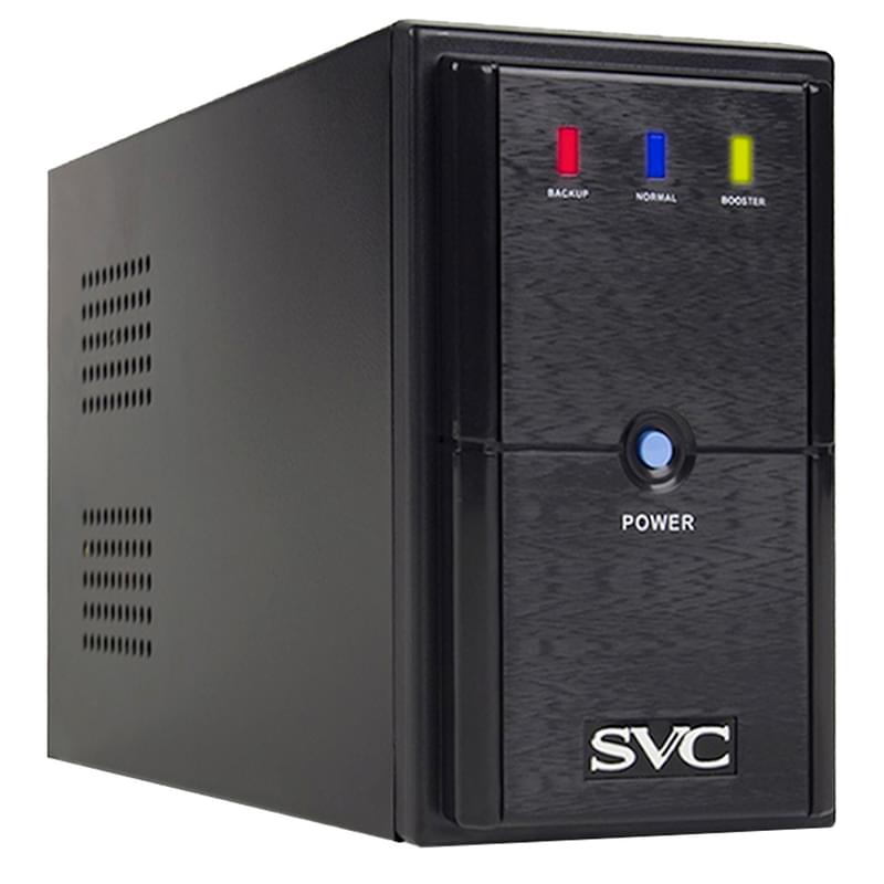 ИБП SVC, 650VA/390W, AVR:165-275В, 2Schuko, Black (V-650-L) - фото #0, Technodom.kz