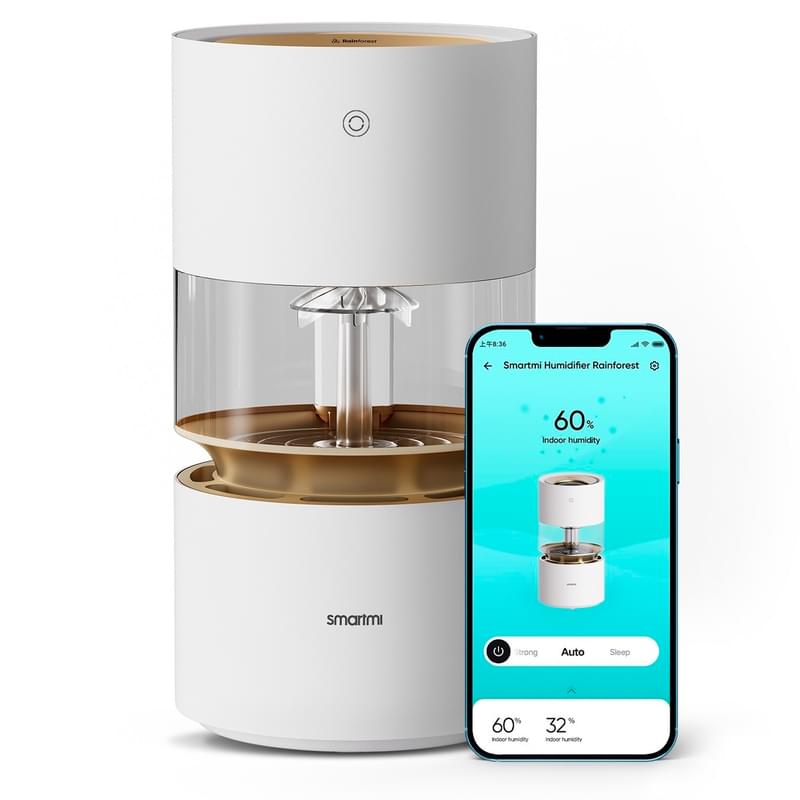 Увлажнитель воздуха Xiaomi Smartmi Humidifier Rainforest, Белый - фото #8, Technodom.kz