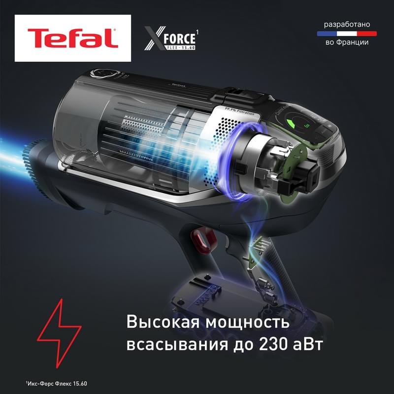 Вертикальный моющий пылесос Tefal X-Force Flex 15.60 TY-99G1WO - фото #2, Technodom.kz