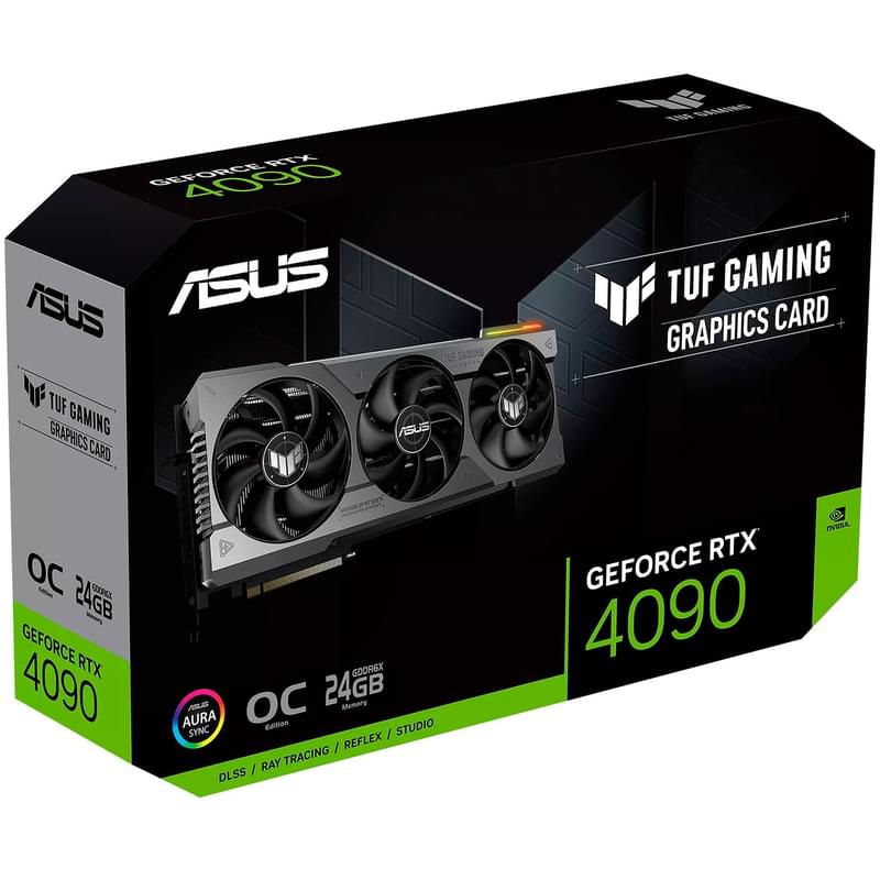 Видеокарта Asus TUF Gaming RTX 4090 OC 24GB 384bit/G6X (2HDMI+3DP)(TUF-RTX4090-O24G-GAMING) - фото #1, Technodom.kz