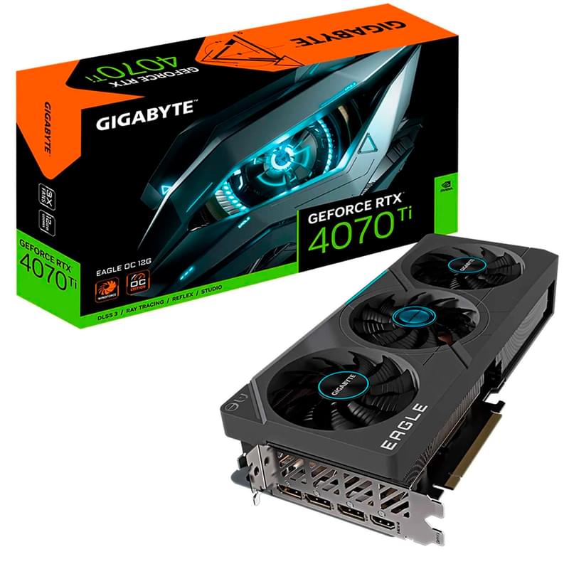 Видеокарта Gigabyte RTX 4070Ti EAGLE OC 12GB 192bit/G6X (HDMI+3DP)(GV-N407TEAGLE OC-12GD) - фото #6, Technodom.kz