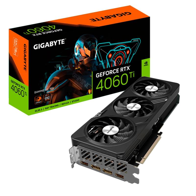 Видеокарта Gigabyte RTX 4060 Ti GAMING OC 16GB 128bit/G6X (2HDMI+2DP)(GV-N406TGAMING OC-16GD) - фото #7, Technodom.kz