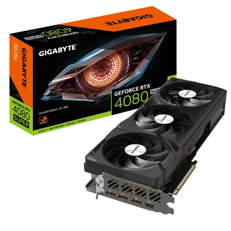 Видеокарта Gigabyte RTX 4080 SUPER WINDFORCE V2 16GB 256bit/G6X (HDMI+3DP)[GV-N408SWF3V2-16GD] - фото #7, Technodom.kz