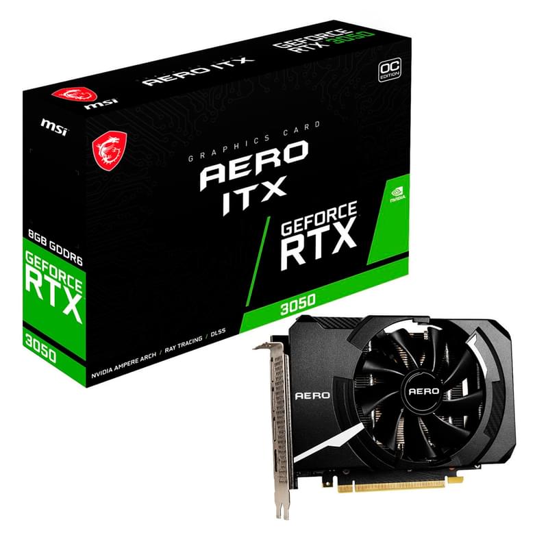 Видеокарта MSI RTX 3050 AERO ITX OC 8GB 128bit/G6 (HDMI+3DP)(RTX 3050 AERO ITX OC) - фото #7, Technodom.kz