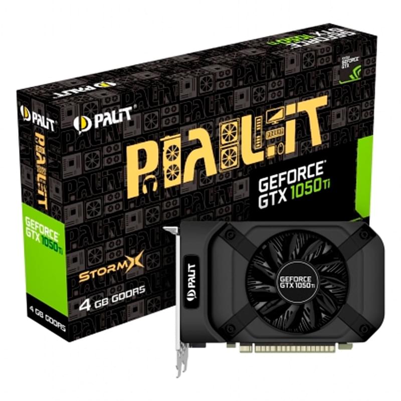 Palit Nvidia GeForce бейнекартасы GTX 1050Ti 4Gb StormX (DVI+HDMI+DP) - фото #4, Technodom.kz