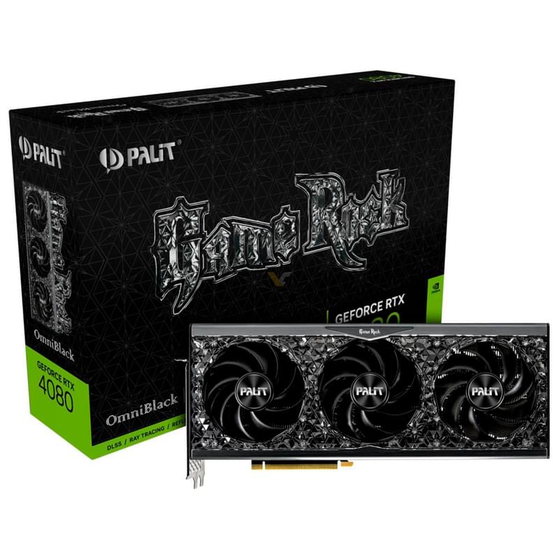 Palit RTX 4080 GameRock OmniBlack 16GB 256bit/G6X (HDMI+3DP)(NED4080019T2-1030Q) бейнекартасы - фото #6, Technodom.kz