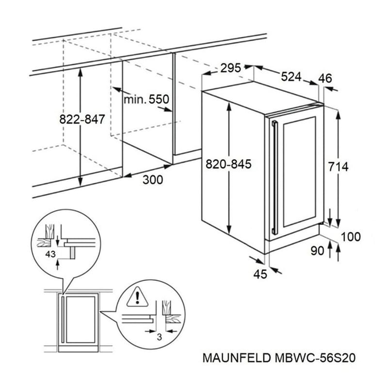 Винный шкаф MAUNFELD MBWC-56S20 - фото #6, Technodom.kz