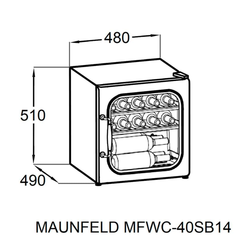Винный шкаф MAUNFELD MFWC-40SB14 - фото #6, Technodom.kz
