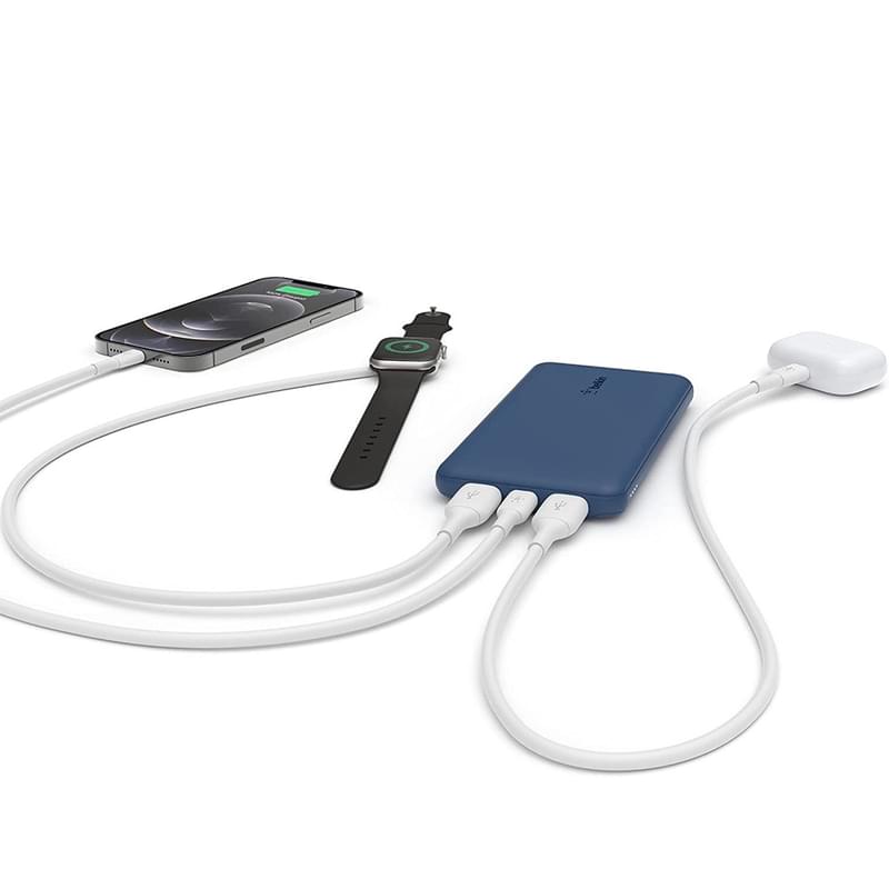 Внешний аккумулятор Belkin, 10000Mah, 15Вт, USB-C/USB-A to C Cable, Blue (BPB011btBL) - фото #5, Technodom.kz Внешний аккумулятор Belkin, 10000Mah, 15Вт, USB-C/USB-A to C Cable, Blue (BPB011btBL) - фото #5, Technodom.kz