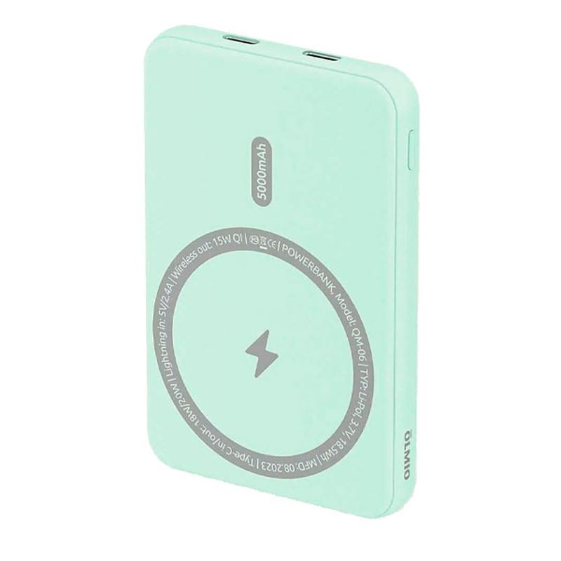 Внешний аккумулятор Olmio QM-06, 5000mAh, 20W PD, 15W wireless, green (46622) - фото #0, Technodom.kz